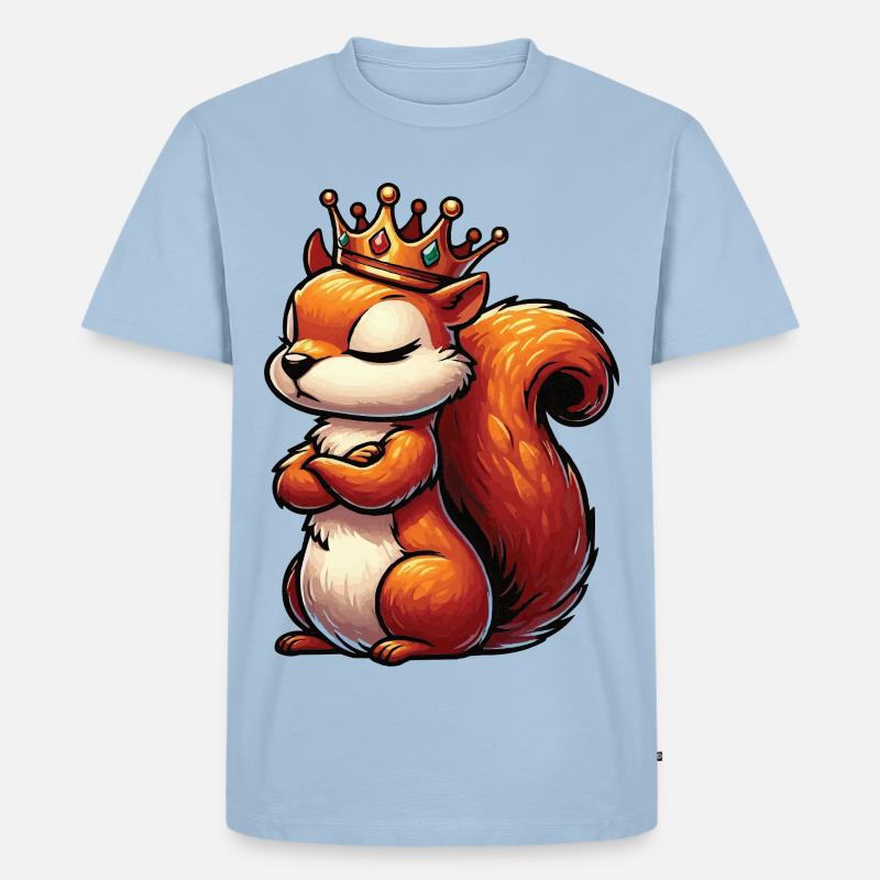 Eichhörnchen Eichhorn Eichhörnchenliebhaber Nager - Männer Premium Bio T-Shirt - Hellblau