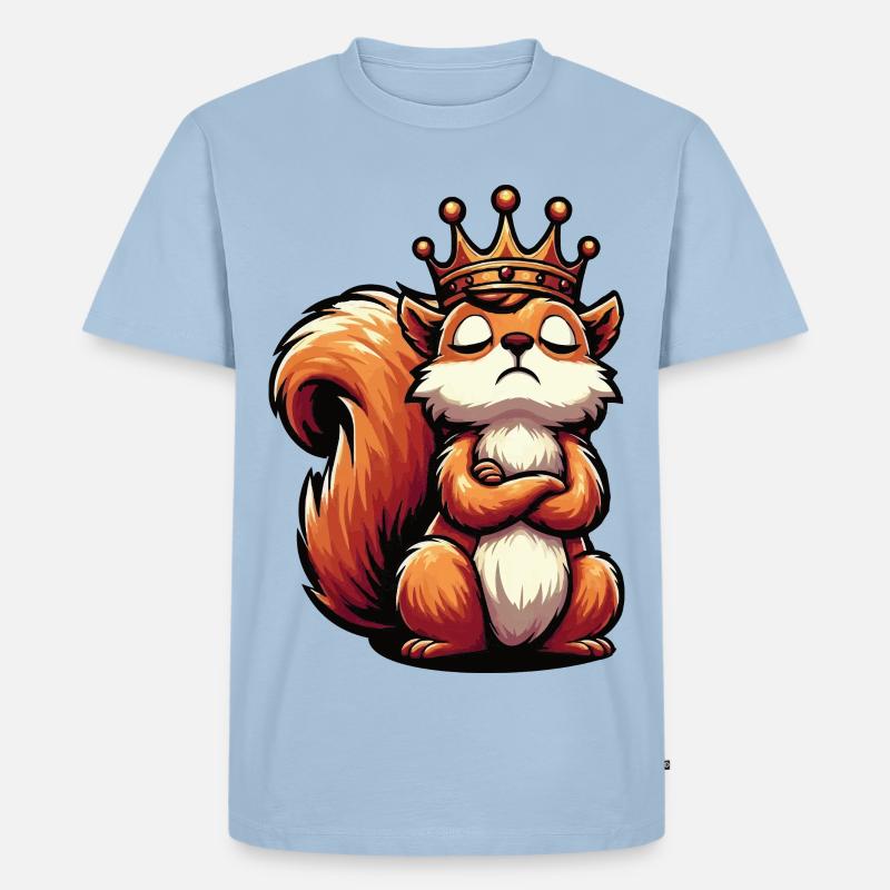 Eichhörnchen Eichhorn Eichhörnchenliebhaber Nager - Männer Premium Bio T-Shirt - Hellblau