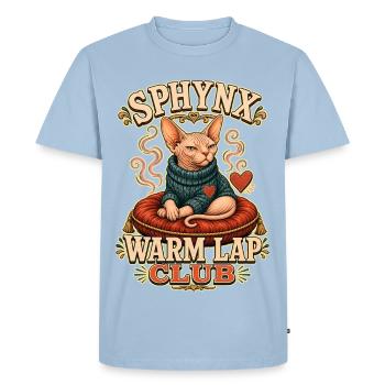 SPHYNX WARM LAP CLUB Cat - T-shirt Premium bio Homme - bleu clair - Devant - Nico (187cm)