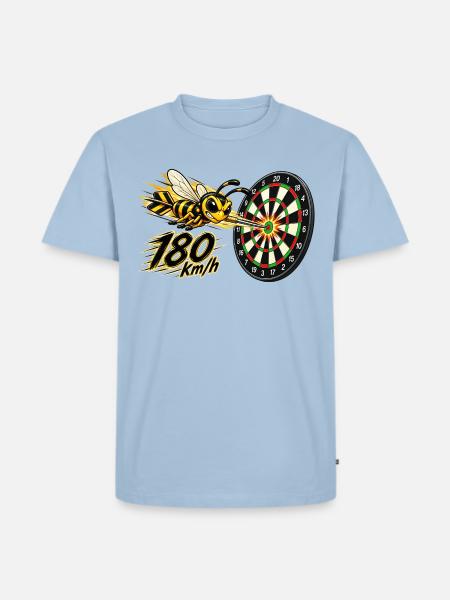 Wespe auf 180  - Männer Premium Bio T-Shirt - Hellblau