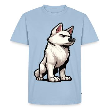 White Shepherd Shepherd Shepherd Dogs - Men's Premium Organic T-Shirt - light blue - Front - Nico (187cm)
