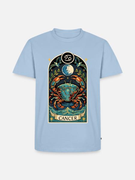 KREBS-Tierkreiszeichen - Männer Premium Bio T-Shirt - Hellblau