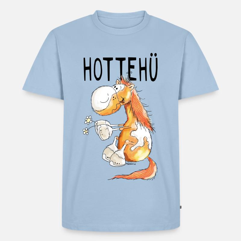 Hottehü Pferd - Pferde - Pony - Pferdchen - Comic - Männer Premium Bio T-Shirt - Hellblau
