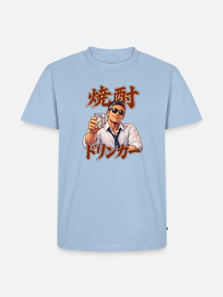 Shochu Drinker - Männer Premium Bio T-Shirt - Hellblau
