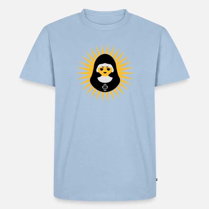 Nonne - Männer Premium Bio T-Shirt - Hellblau