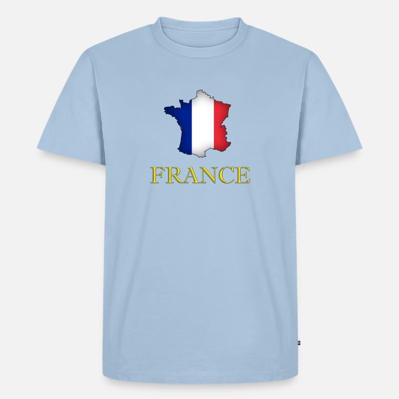 Frankreich - Männer Premium Bio T-Shirt - Hellblau