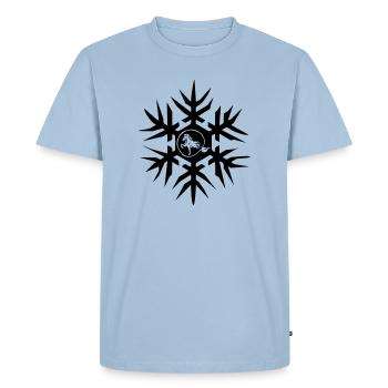 Islandpferd im Eiskristall Winterisi - Men's Premium Organic T-Shirt - light blue - Front - Nico (187cm)