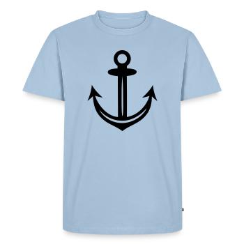 Anker Ahoi Kapitän Segeln - T-shirt Premium bio Homme - bleu clair - Devant - Nico (187cm)