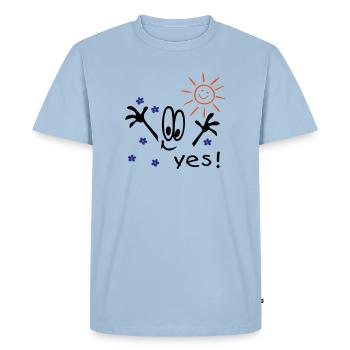 Été, Soleil, Vacances, Bandes dessinées - T-shirt Premium bio Homme - bleu clair - Devant - Nico (187cm)