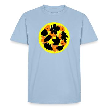 Automne Octobre Météo - T-shirt Premium bio Homme - bleu clair - Devant - Nico (187cm)