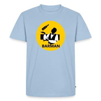 Barman - T-shirt Premium bio Homme - bleu clair - Devant - Nico (187cm)