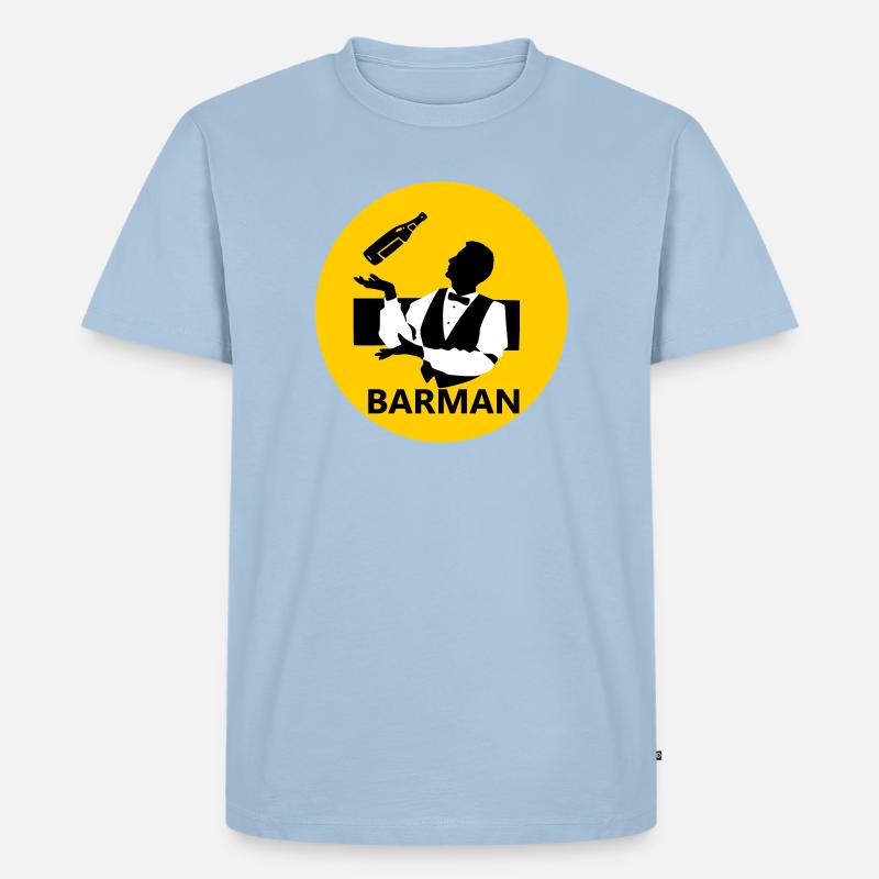 Barkeeper - Männer Premium Bio T-Shirt - Hellblau