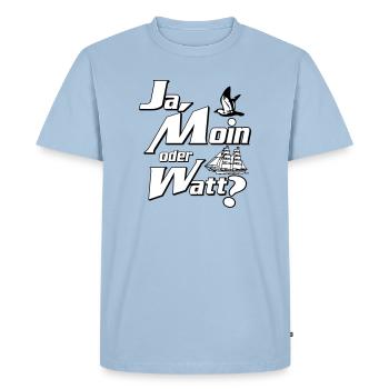 Yes, Moin or Watt? - Men's Premium Organic T-Shirt - light blue - Front - Nico (187cm)