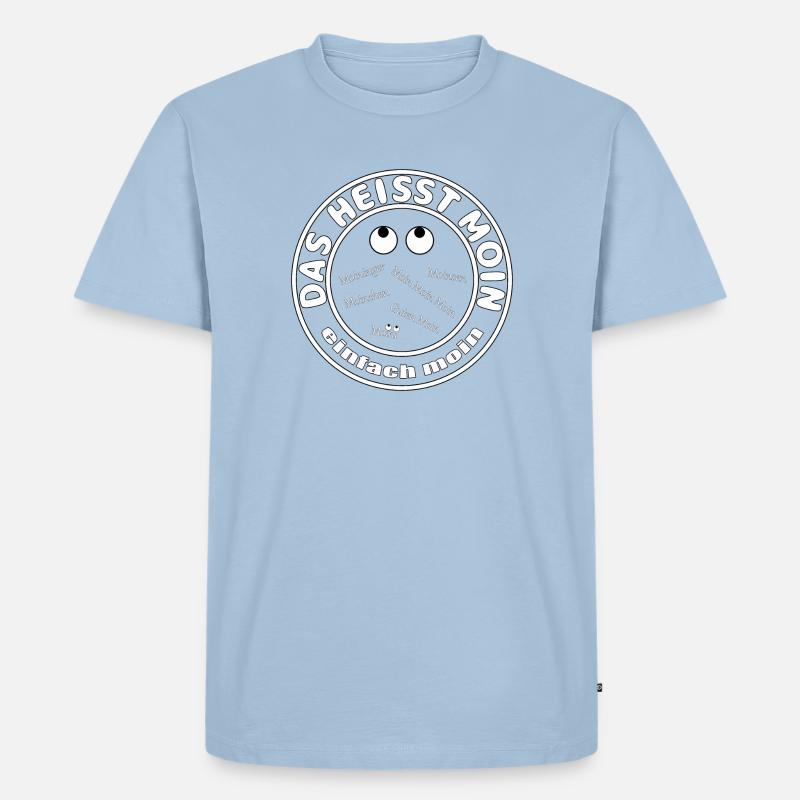 einfach moin - Männer Premium Bio T-Shirt - Hellblau