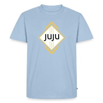Juju - Men's Premium Organic T-Shirt - light blue - Front - Nico (187cm)