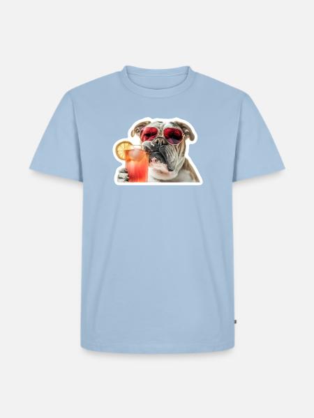 bully drinking cocktail - Men's Premium Organic T-Shirt - light blue