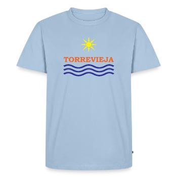 Sun and Waves Torrevieja Design - Men's Premium Organic T-Shirt - light blue - Front - Nico (187cm)