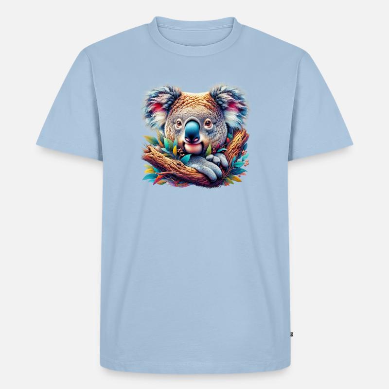 Koala - Männer Premium Bio T-Shirt - Hellblau
