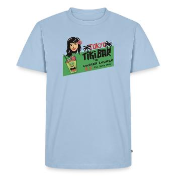 Tokyo Tiki Bar et salon à cocktails - T-shirt Premium bio Homme - bleu clair - Devant - Nico (187cm)