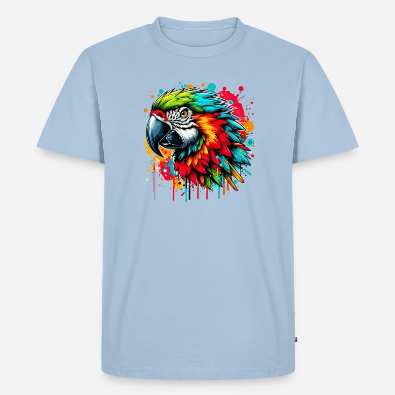 Papagei - Männer Premium Bio T-Shirt - Hellblau