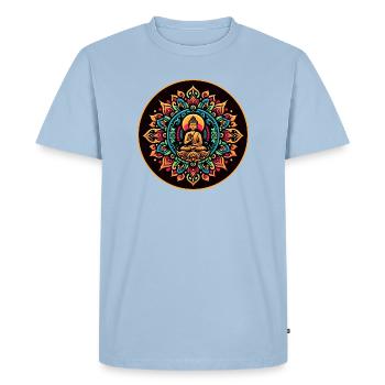 Summer Buddha - Men's Premium Organic T-Shirt - light blue - Front - Nico (187cm)