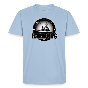 Remorqueurs dans le port de Hambourg - T-shirt Premium bio Homme - bleu clair - Devant - Nico (187cm)