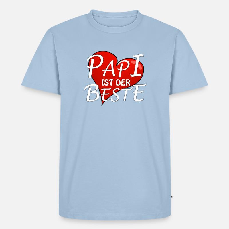 PAPI IST DER BESTE - Männer Premium Bio T-Shirt - Hellblau
