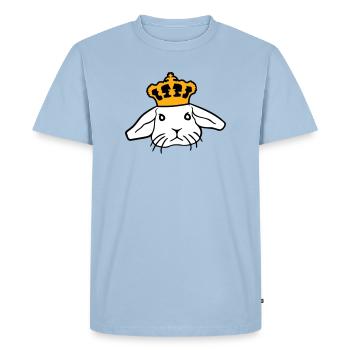 Couronne de lapin royal Roi Reine Prince Princesse - T-shirt Premium bio Homme - bleu clair - Devant - Nico (187cm)