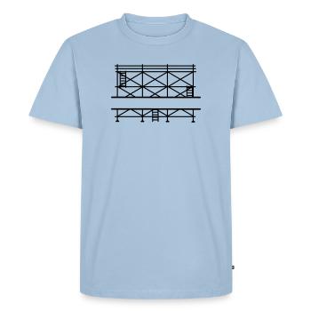 Bannière d’échafaudage avec espace pour le nom de l’entreprise - T-shirt Premium bio Homme - bleu clair - Devant - Nico (187cm)