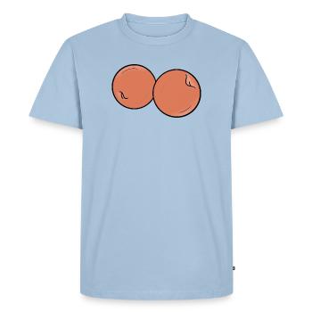 Délicieux fruit pêche - T-shirt Premium bio Homme - bleu clair - Devant - Nico (187cm)