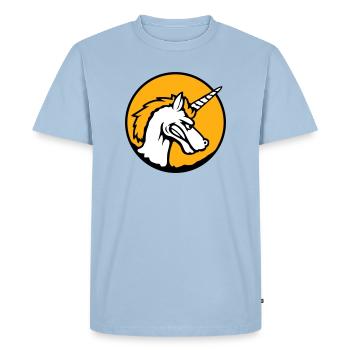 Licorne Mal En colère Attaque Groyer des dents Aigre - T-shirt Premium bio Homme - bleu clair - Devant - Nico (187cm)