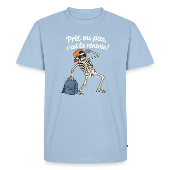 Cool Skeleton - Men's Premium Organic T-Shirt - light blue - Front - Nico (187cm)