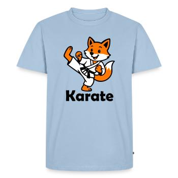 Karaté Renard - T-shirt Premium bio Homme - bleu clair - Devant - Nico (187cm)