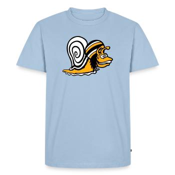 escargot reggae musique rasta cheveux chapeau Jamaïque - T-shirt Premium bio Homme - bleu clair - Devant - Nico (187cm)