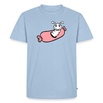 trou de chenille saucisse saucisses grill faim manger - T-shirt Premium bio Homme - bleu clair - Devant - Nico (187cm)