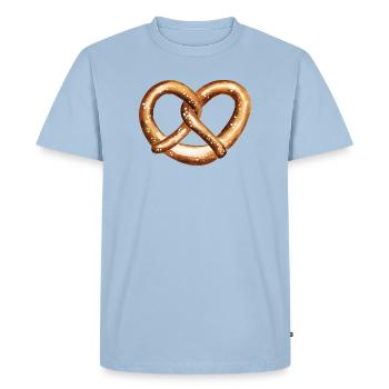 Heart Shaped Pretzel - Men's Premium Organic T-Shirt - light blue - Front - Nico (187cm)