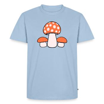 3 champignons Trois groupes Famille parsemée Champignons Nature - T-shirt Premium bio Homme - bleu clair - Devant - Nico (187cm)