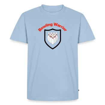 Guerrier du Bowling, Chasseur de Quilles, Strike, Armée des Quilles - T-shirt Premium bio Homme - bleu clair - Devant - Nico (187cm)