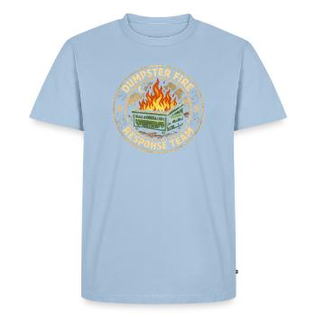 Garbage can fire response team Lustiger Müllgarbinnbra - Men's Premium Organic T-Shirt - light blue - Front - Nico (187cm)