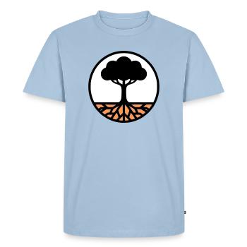 Tree of Life Circle Icon - Men's Premium Organic T-Shirt - light blue - Front - Nico (187cm)