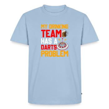 Fléchettes de joueur de fléchettes - Mon équipe de buveur a des problèmes de fléchettes - T-shirt Premium bio Homme - bleu clair - Devant - Nico (187cm)