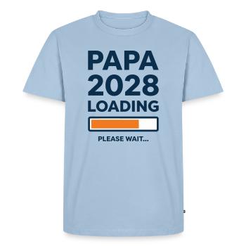 Dad 2028 Loading - Men's Premium Organic T-Shirt - light blue - Front - Nico (187cm)
