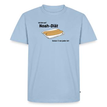 Noah Diaet - T-shirt Premium bio Homme - bleu clair - Devant - Nico (187cm)