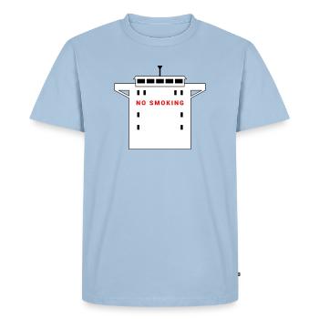 INTERDICTION DE FUMER - Absence de fumée Sécurité du navire - T-shirt Premium bio Homme - bleu clair - Devant - Nico (187cm)