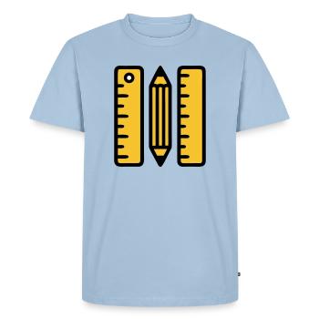 Pen Rulers Drawing Architecture - Men's Premium Organic T-Shirt - light blue - Front - Nico (187cm)