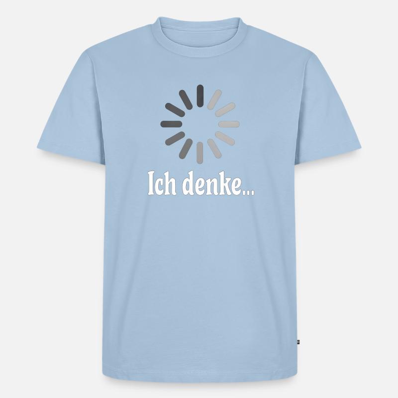 Ich denke bitte warten - Männer Premium Bio T-Shirt - Hellblau