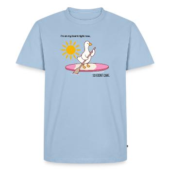 Canard au paddle debout - T-shirt Premium bio Homme - bleu clair - Devant - Nico (187cm)