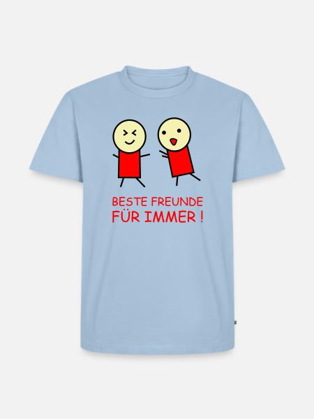 Beste Freunde Für Immer Duo - Männer Premium Bio T-Shirt - Hellblau