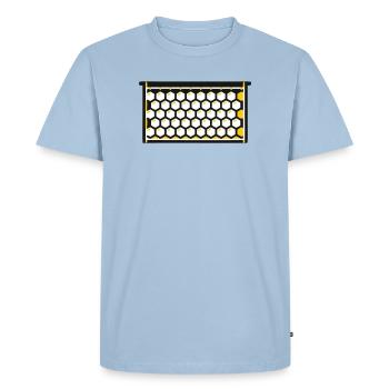 Honeycomb Frames Beekeeping Honey Harvest Bees - Men's Premium Organic T-Shirt - light blue - Front - Nico (187cm)