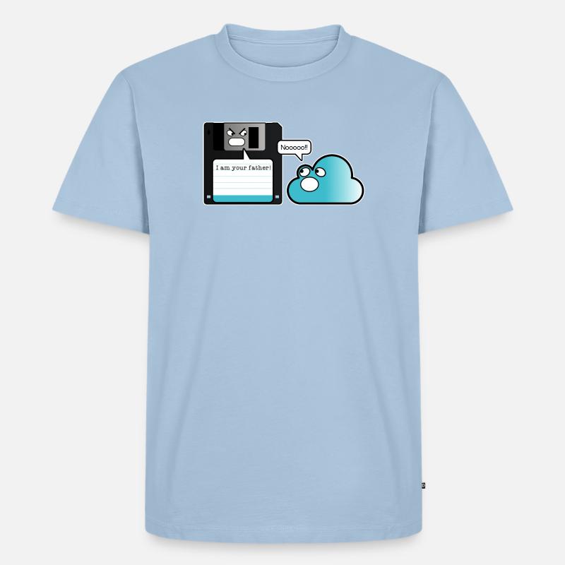 Diskette Cloud Speicher Vater Computer Witz - Männer Premium Bio T-Shirt - Hellblau